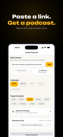 Podhoc - custom length Podcast Screenshot 1 of 4