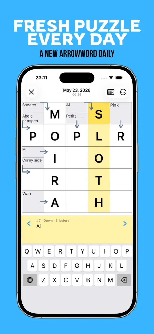 Screenshot #1 pour Arrowword Puzzle: Muamma