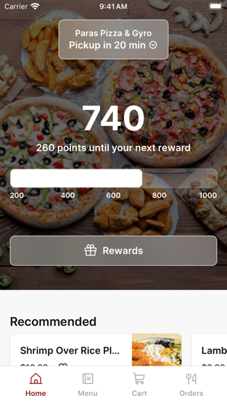 Paras Grill & Gyro app screenshot