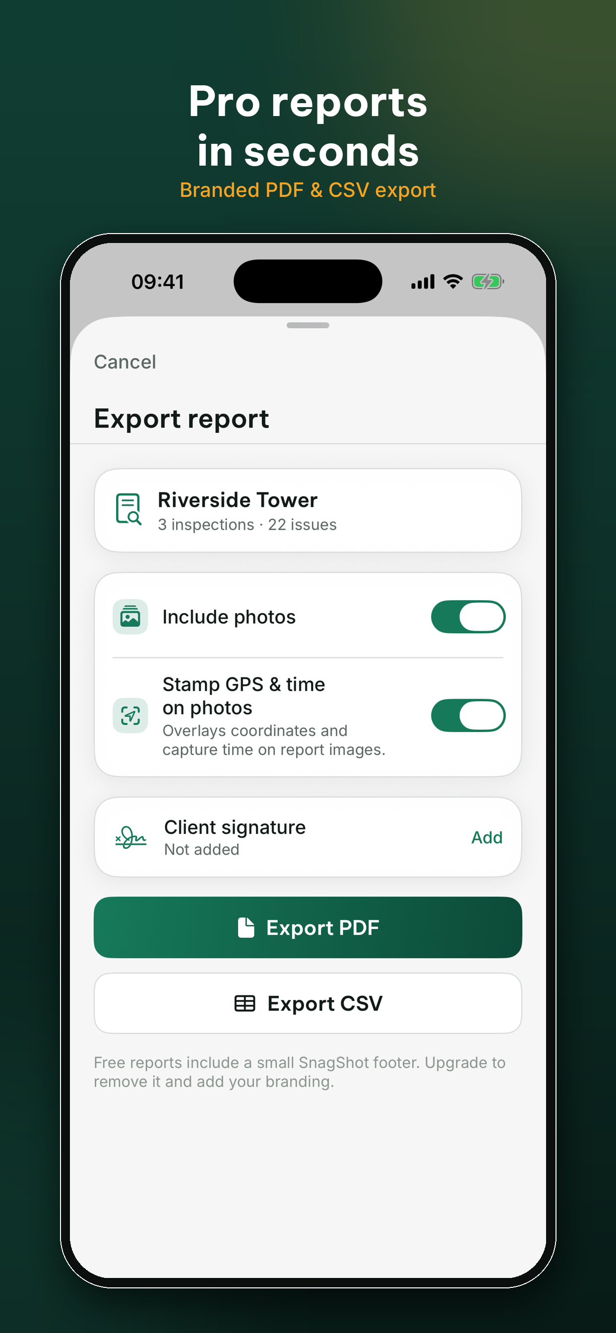 SnagShot: Site Inspect, Report screenshot 6