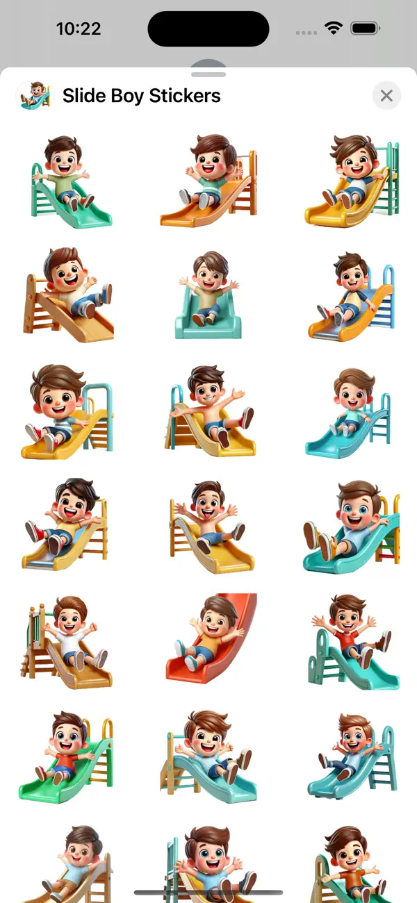 Screenshot #1 pour Slide Boy Stickers