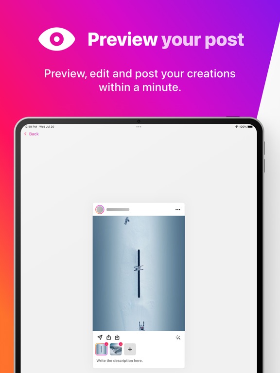Toolbox for Instagram iPad screenshot 4 - Photo & Video app