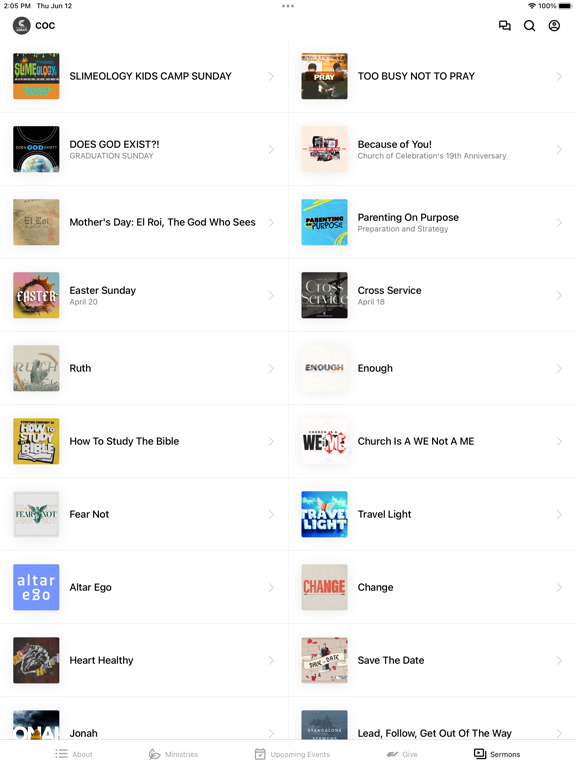 Church Of Celebration iPad screenshot 4 - Education app