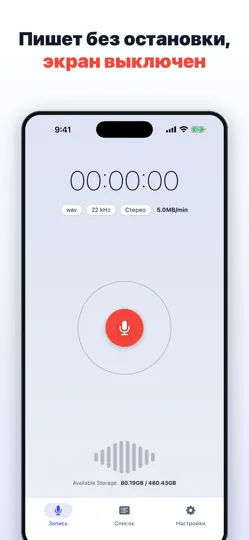 Скриншот AI Voice Recorder Pro на iPhone 6