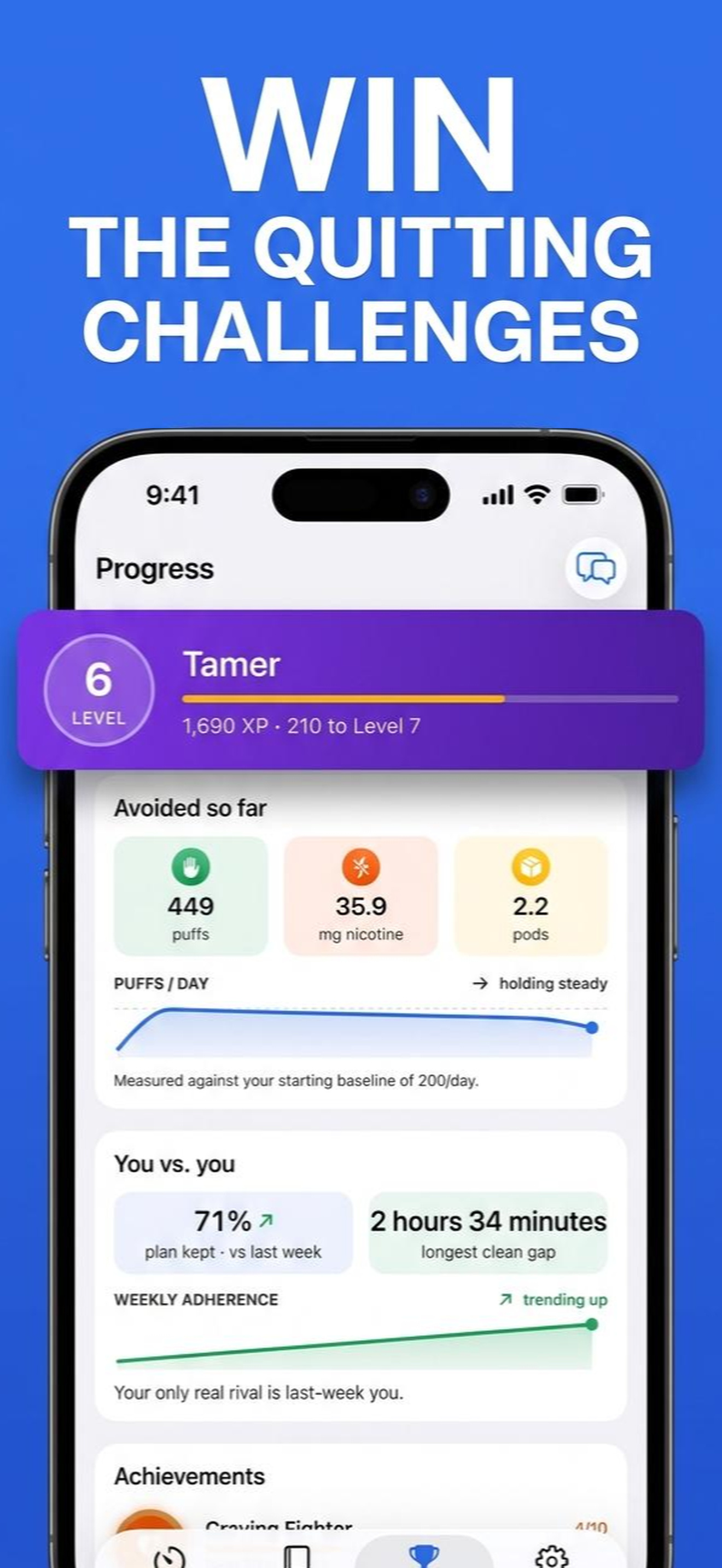 Puff Pacer: Quit Smoking, Vape screenshot 10