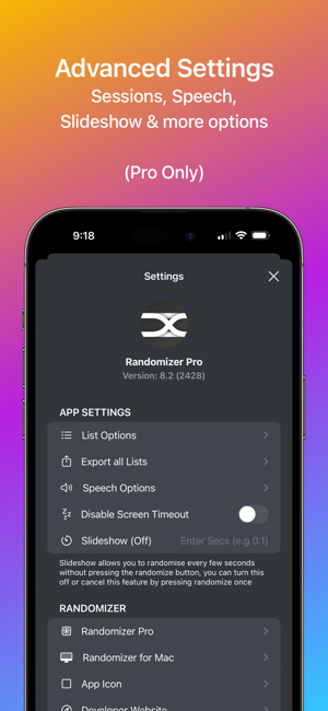Randomiser Screenshot