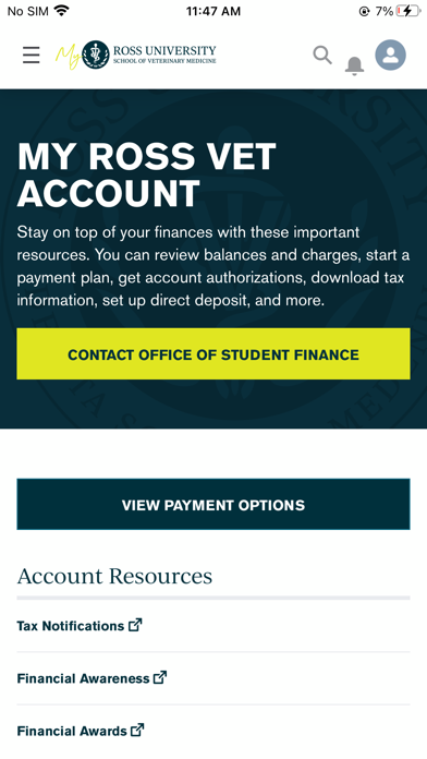 My Ross Vet: Student Portal iPhone screenshot
