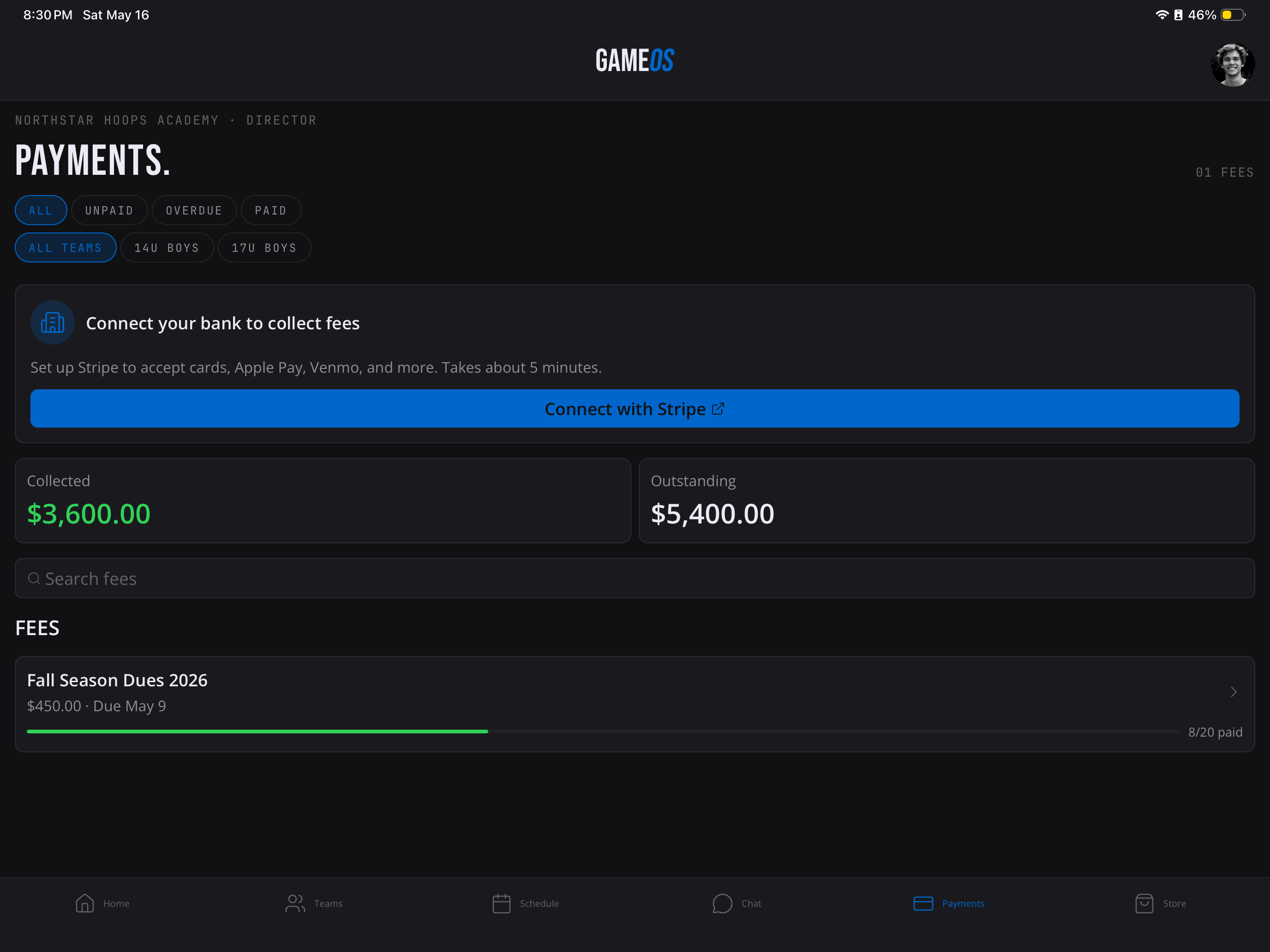 GameOS: Team App for Coaches