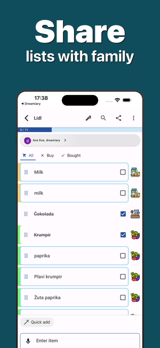 Shared Grocery List: ListDuo Screenshot 2 of 3
