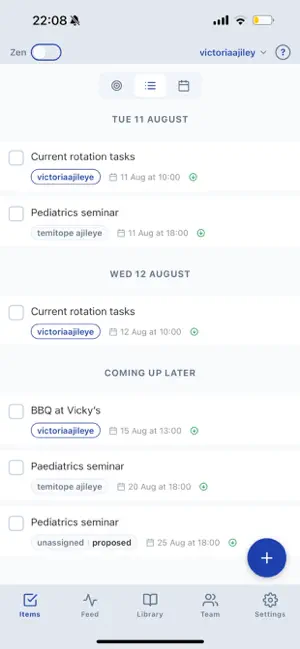 QZen - Tasks, Events & Notes screenshot 1