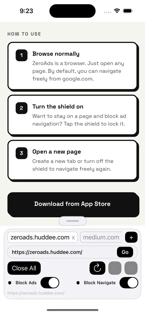 #3. ZeroAds (iOS) Ved: Huy Le