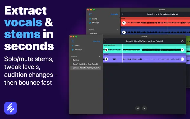 Unmix - 曲からボーカルを消す。カラオケ音源を作‪る‬4+_3