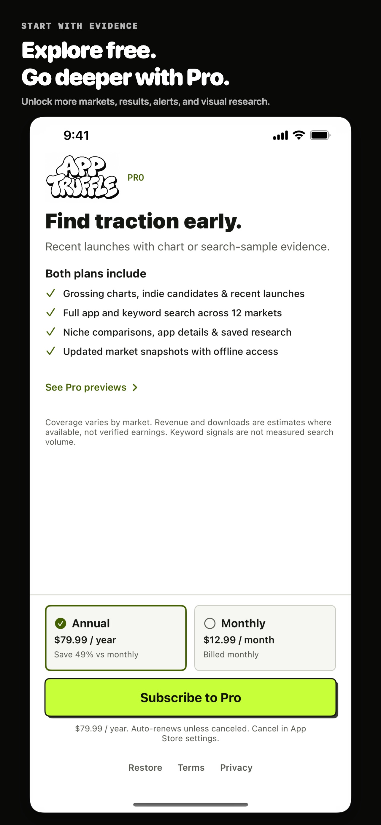 Screenshot 7 of AppTruffle: Market Ideas