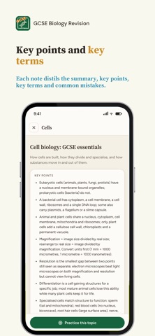 GCSE Biology Exam Revision iPhone screenshot