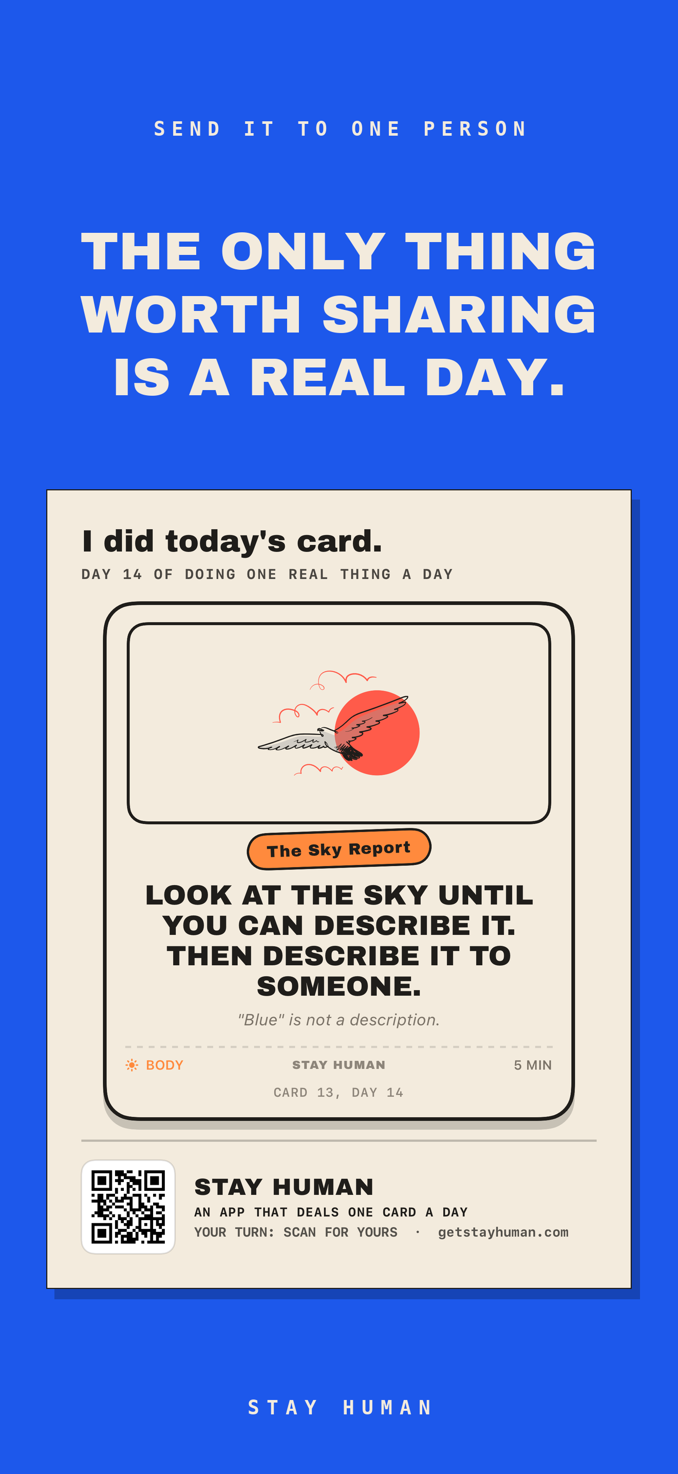 Stay Human: One Card a Day screenshot 5
