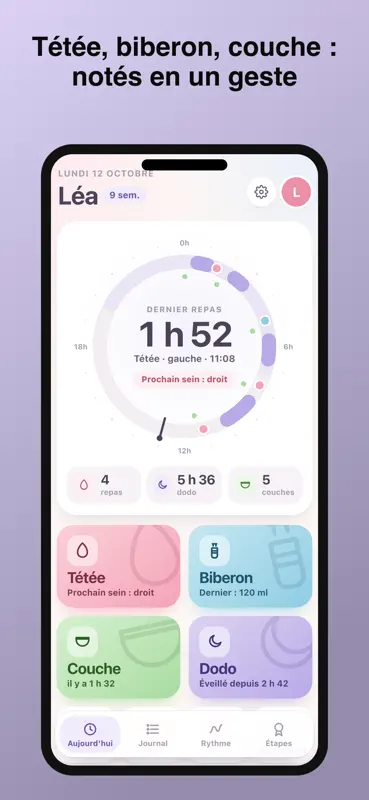 Suivi bébé : Tétée & Biberon screenshot 1 of 5