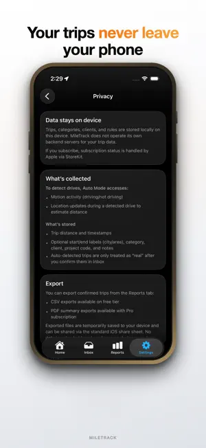MileTrack: Mileage & Tax Log screenshot 2