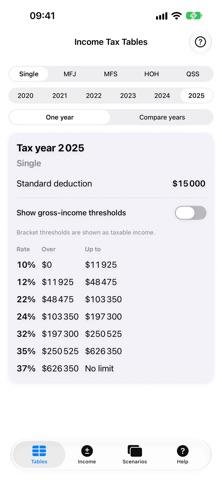 USTax: Take-Home & Brackets のスクリーンショット