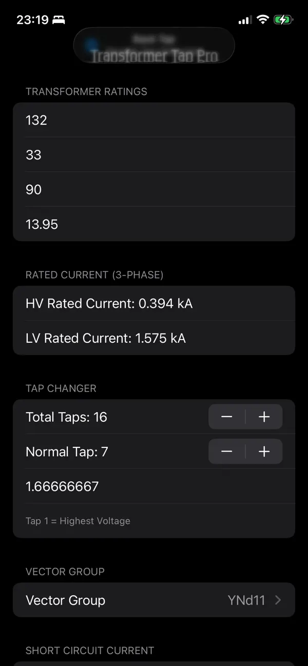 Screenshot #1 pour TrafoCalc