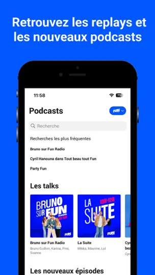 Capture d'écran de Fun Radio sur iPhone 3