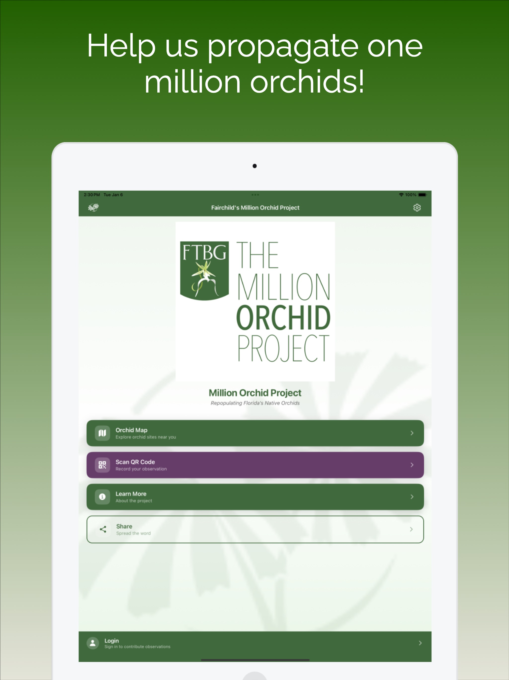 Fairchild Orchid Tracker