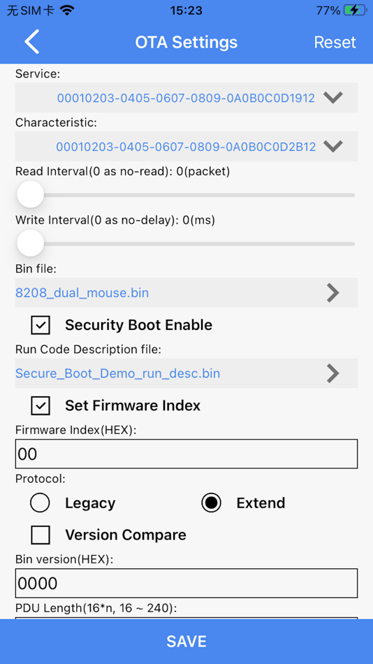 #4. TelinkBleOTA (iOS) 由: Telink Micro LLC