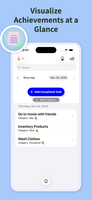 TaDone - Done List Tracker Screenshot 2 of 8