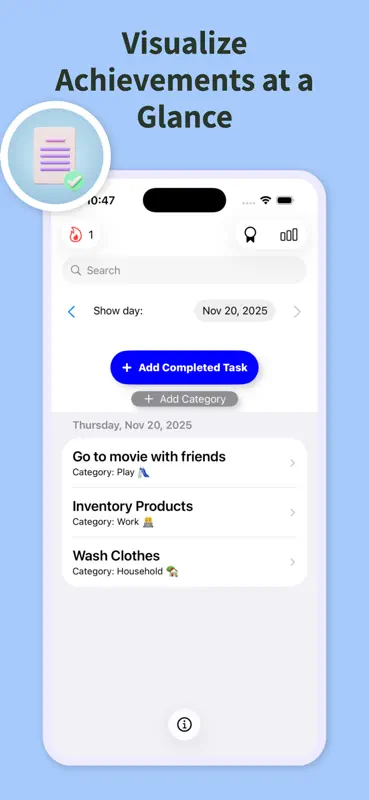 TaDone - Done List Tracker screenshot 2 of 8