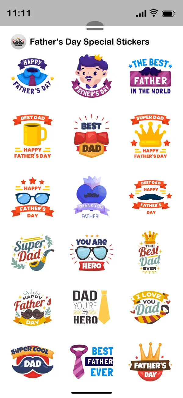 Screenshot #3 pour Father's Day Special Stickers