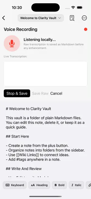 Clarity Vault screenshot 2