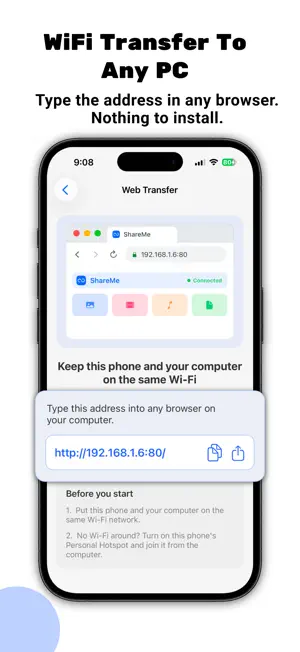 ShareMe: WiFi File Transfer PC screenshot 3