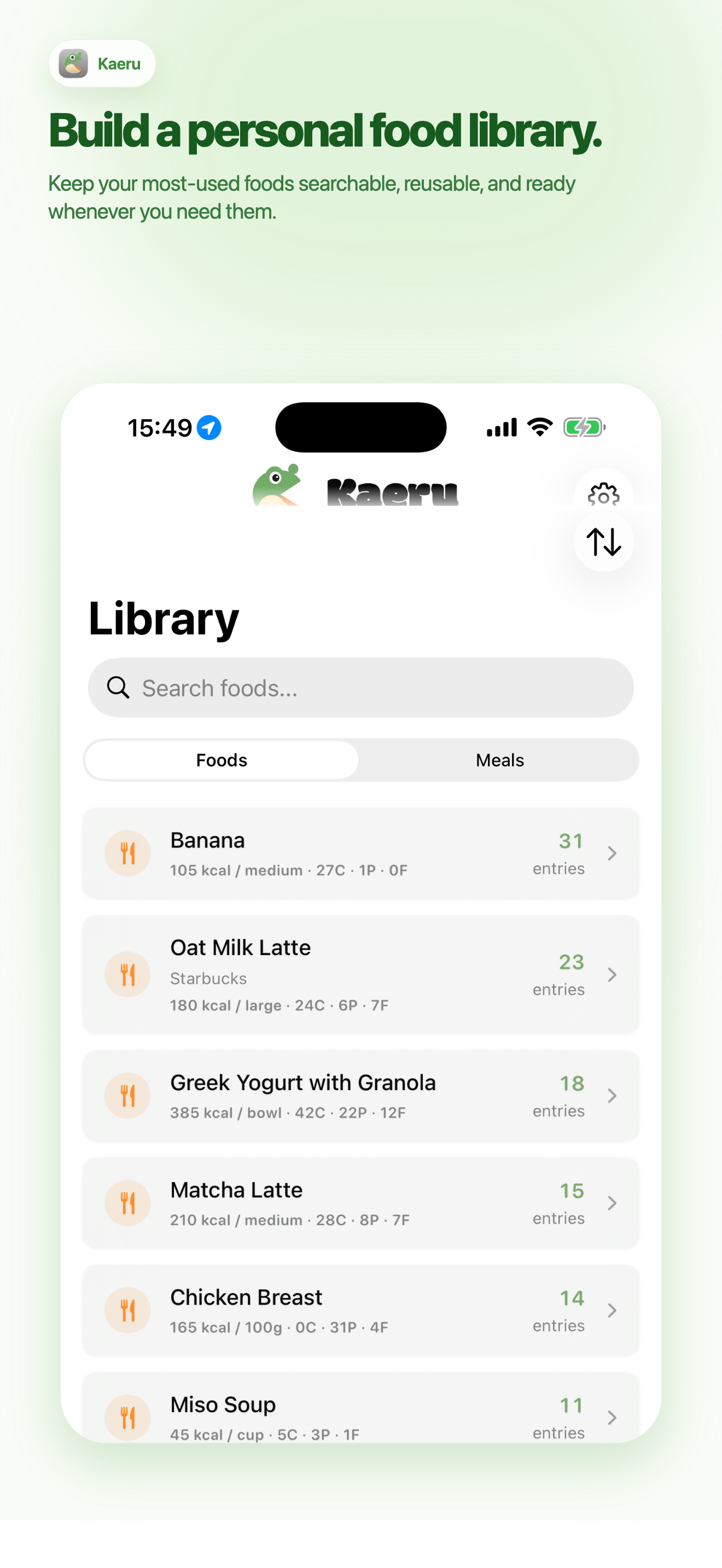 Kaeru – AI Calorie Tracking