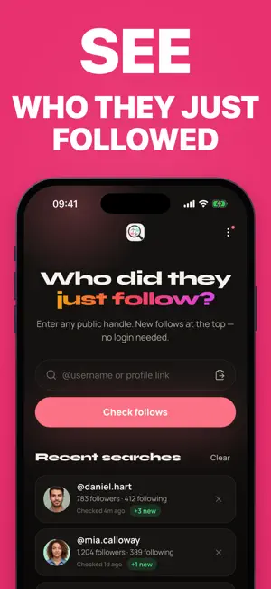 Recent Follow Tracker SpyFollr screenshot 1
