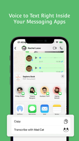 MadCat: WhatsApp Audio to Text screenshot