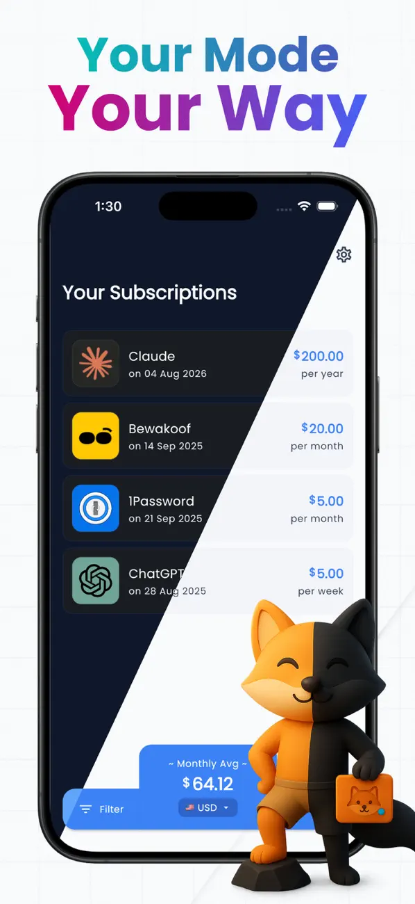 #6. Subscriptions Manager: SubFox (iOS) Ved: Athar Gul Zaman