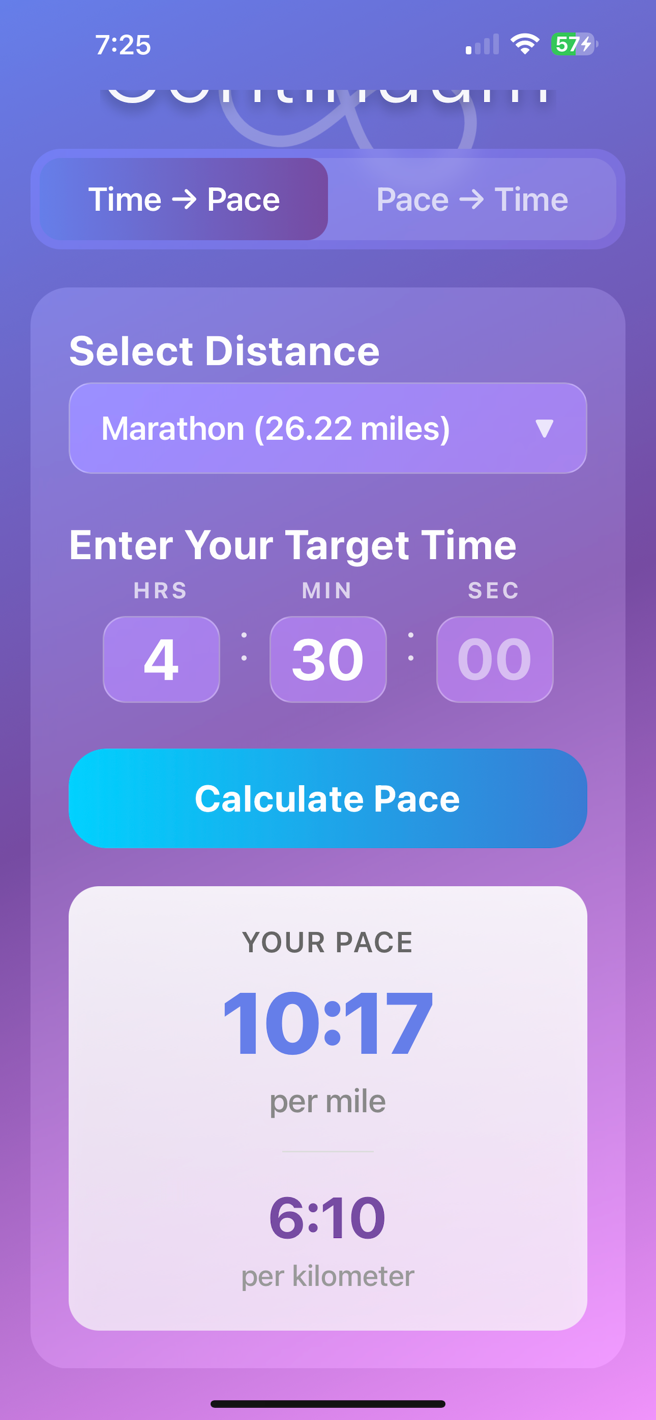 PaceTime Continuum - Pace Calc screenshot 3