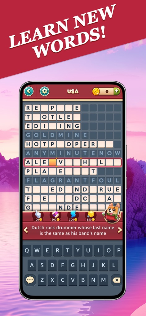 Word Craze - Trivia crosswords - The app challenges players with diverse trivia questions within a classic crossword layout, boosting vocabulary and general knowledge.