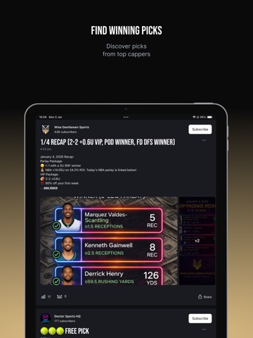Winible: Expert Sports Picks iPad screenshot 3