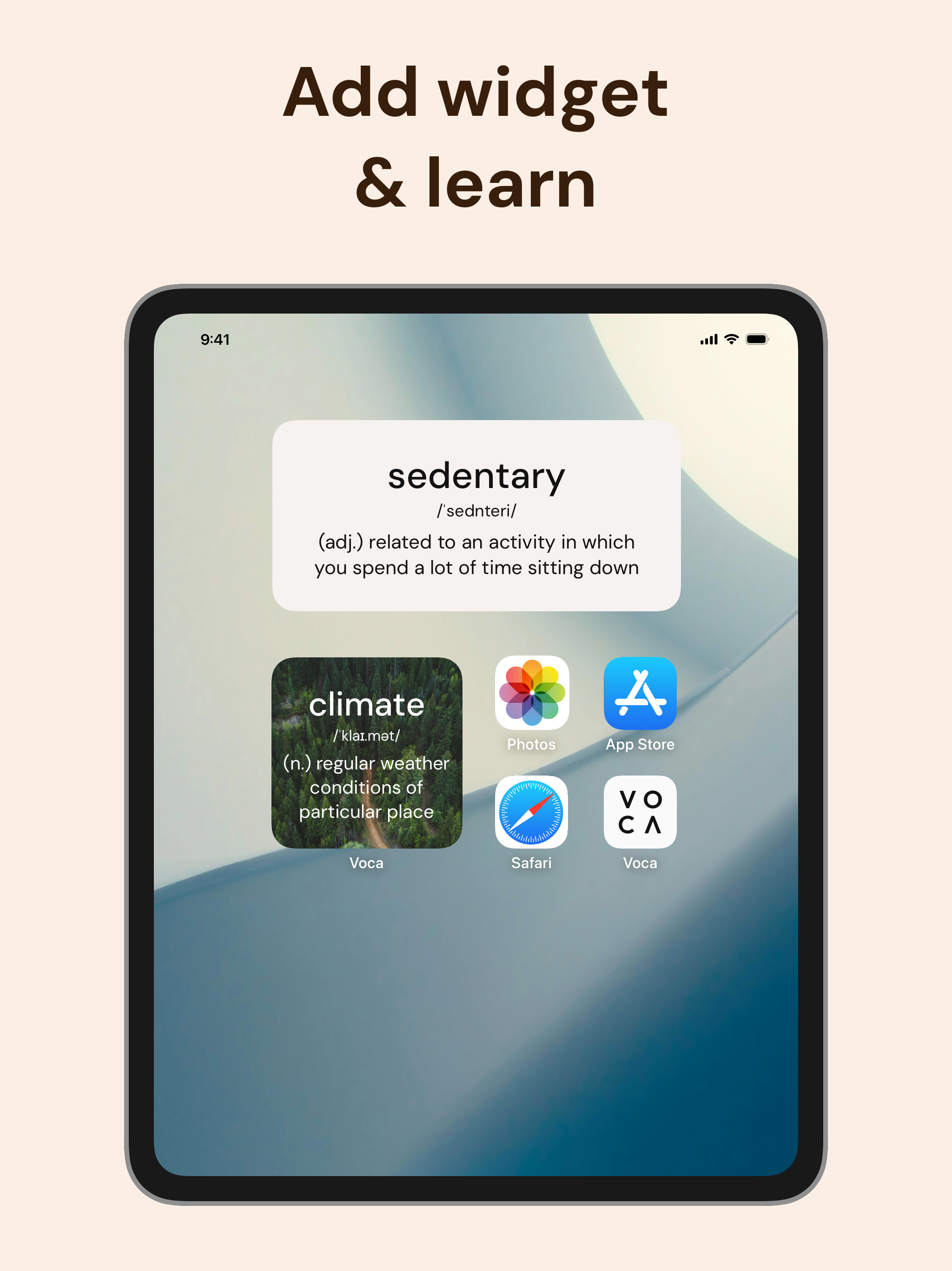 Word of The Day Widget: Voca