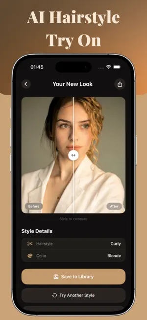 Hairstyle Try On - HairLab AI screenshot 1
