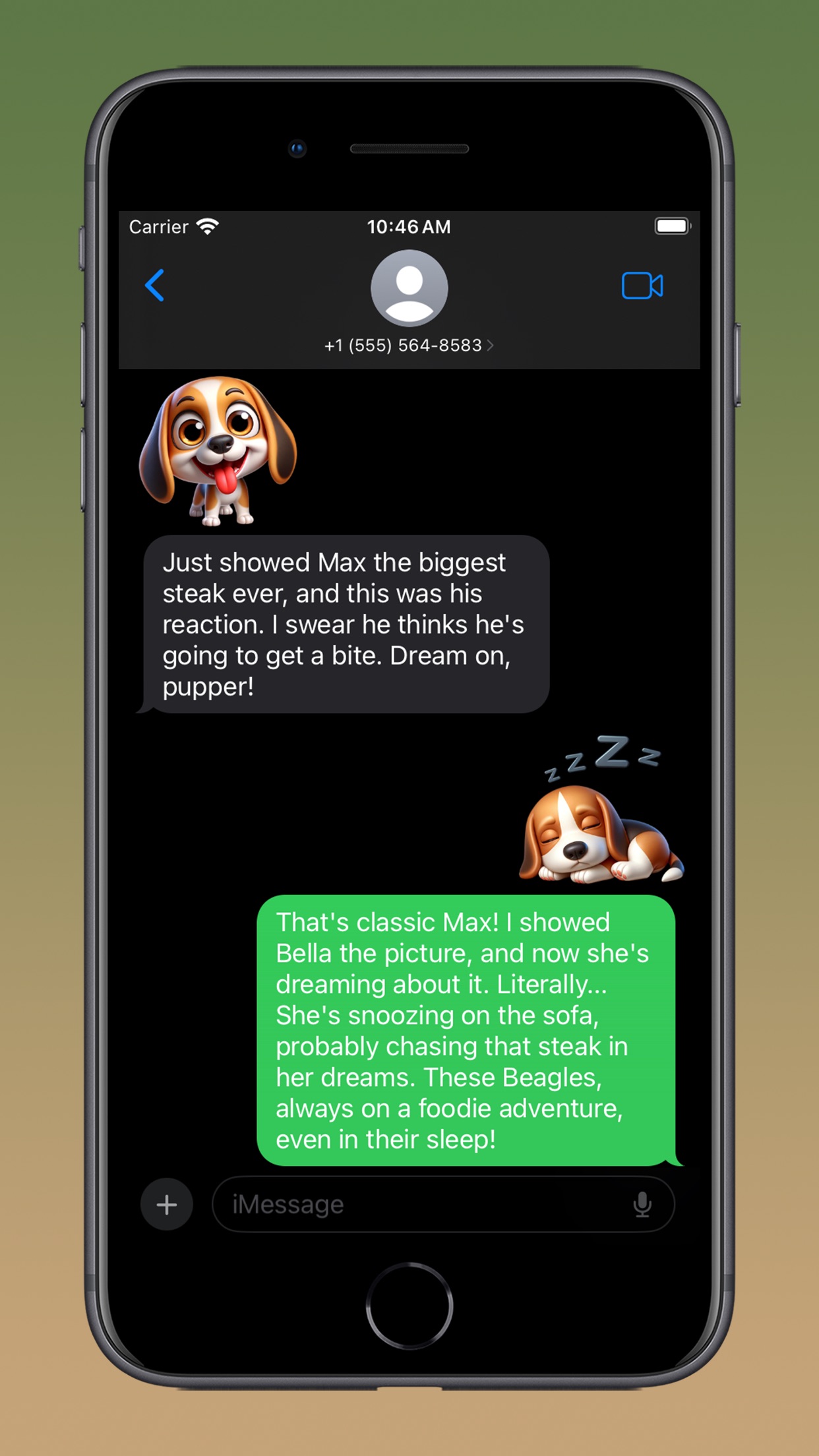 Screenshot do app Beagle Bruno Stickers