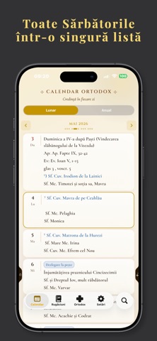 Calendar Creștin Ortodox iPhone screenshot