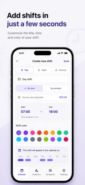 Shift Planner - Work Schedule screenshot 2