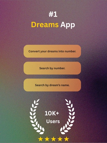1000 Dreams iPad screenshot