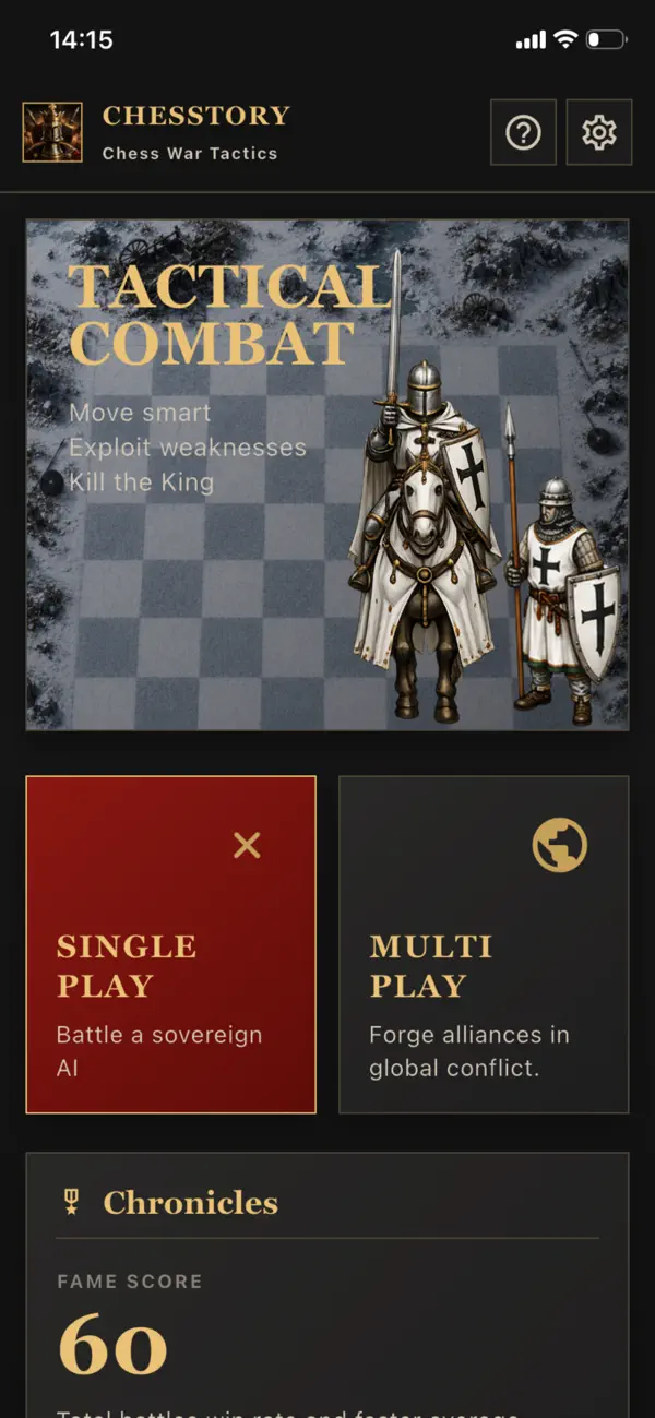 Screenshot #2 pour Chesstory - Chess War Tactics