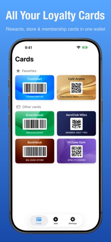 Discount Card Wallet: Barcodes iPhone screenshot