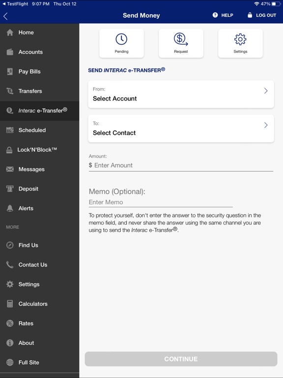 East Coast Credit Union iPad screenshot 6 - Finance app