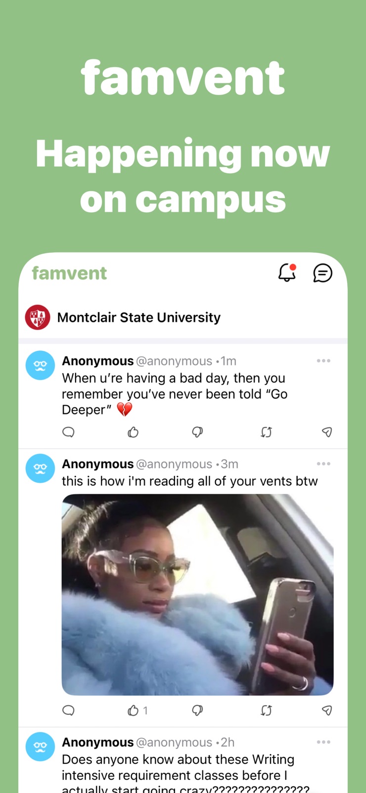 Famvent iphone screenshot 1