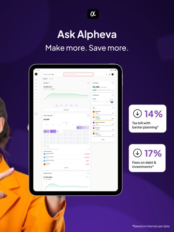 Alpheva AI: Financial Advisor iPad screenshot
