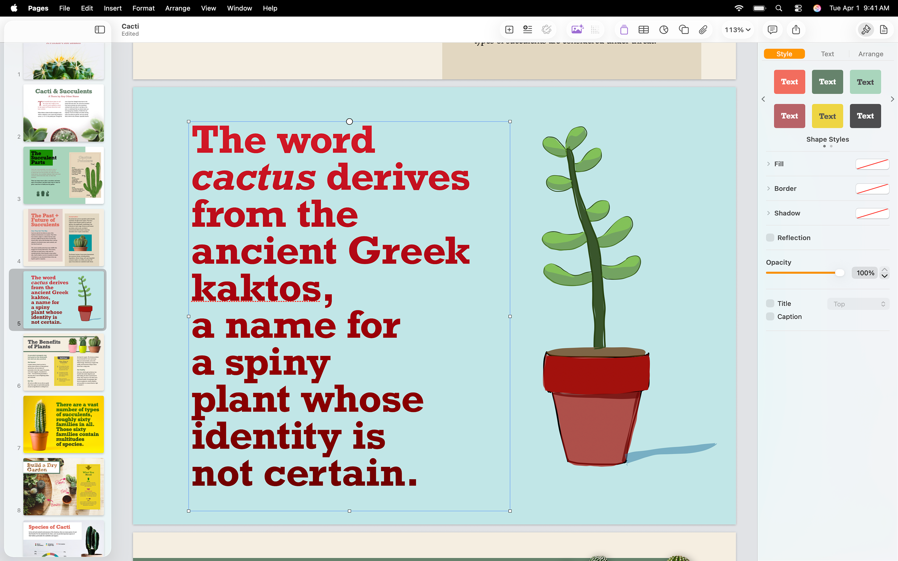 Pages: Create Documents